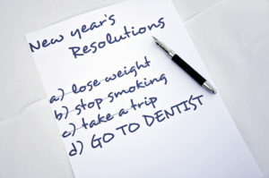 Resolution list saying "go to dentist"